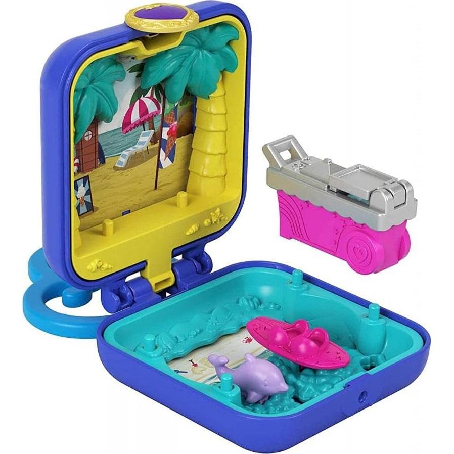 Compacto de Playa Tropical Polly Pocket Shani con Helados
