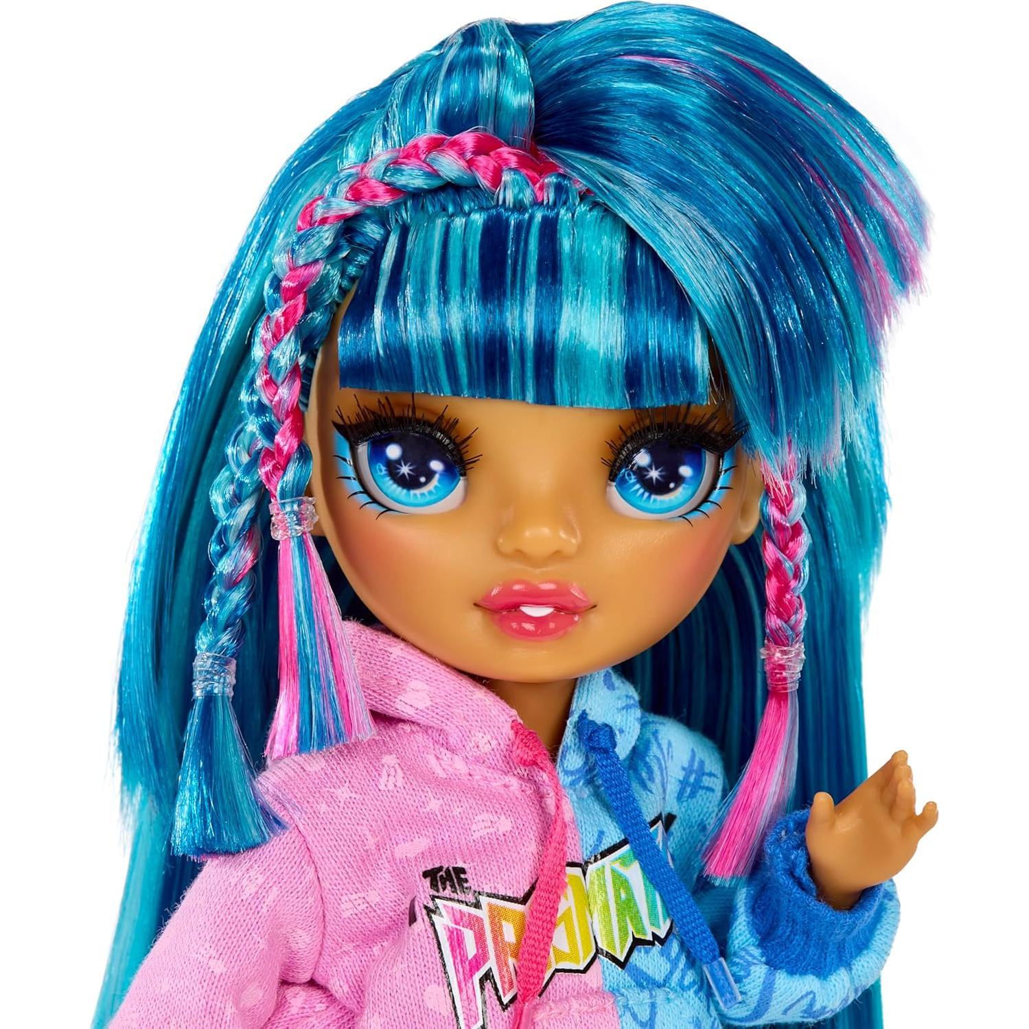 Muñeca de Moda Rainbow High Skyler - Banda de Rock, Azul 22.86 cm