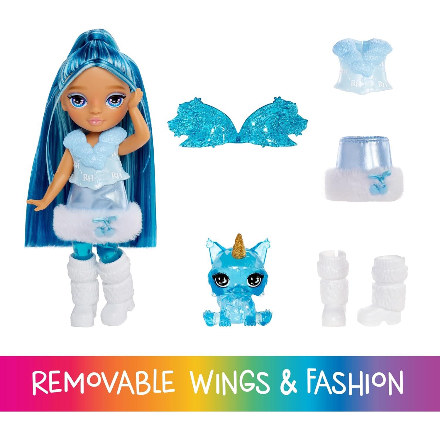 Muñeca Hada Sapphire Littles + Mascota Perro Volador 13.97 cm