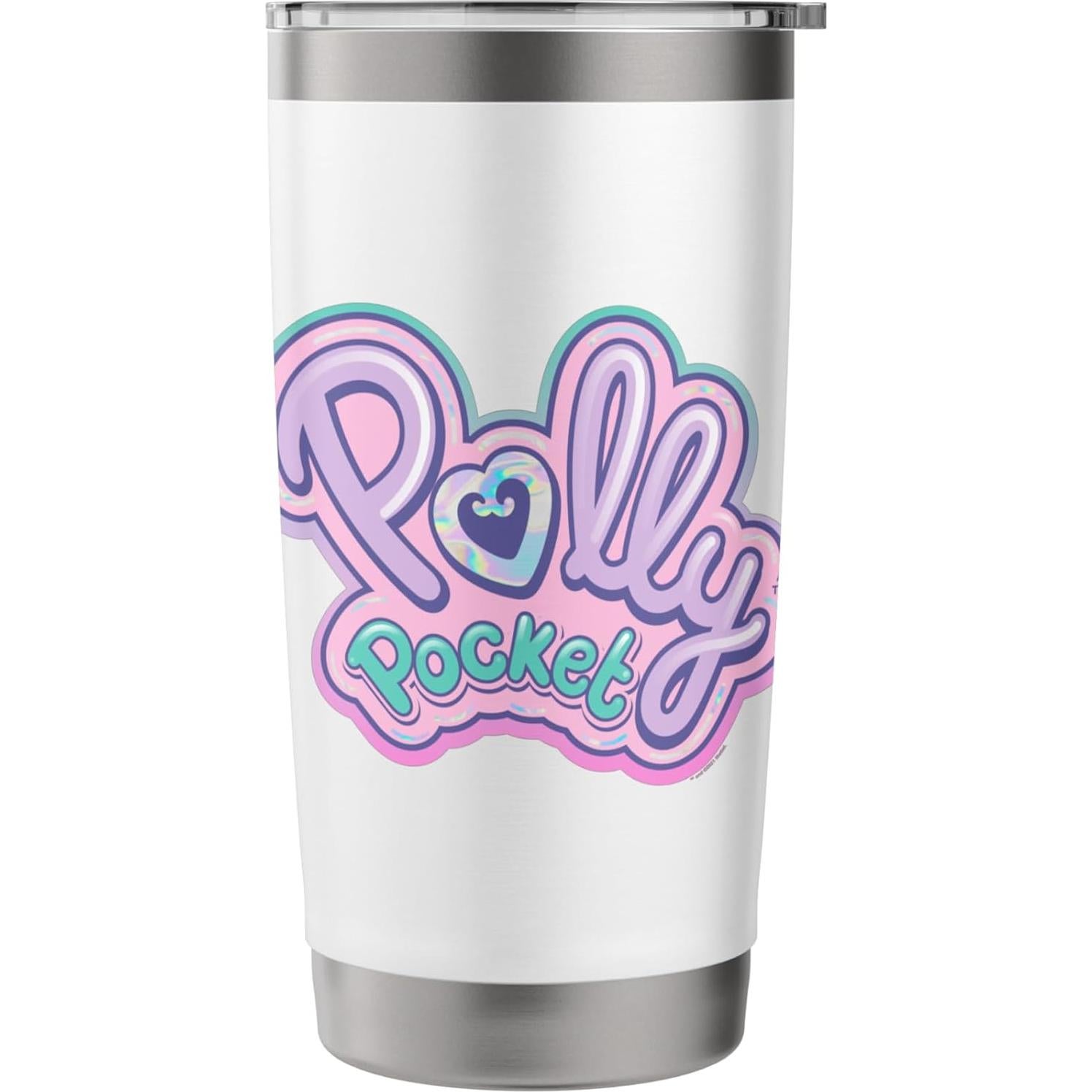 Vaso Térmico Acero Inoxidable Polly Pocket 591 ml Blanco