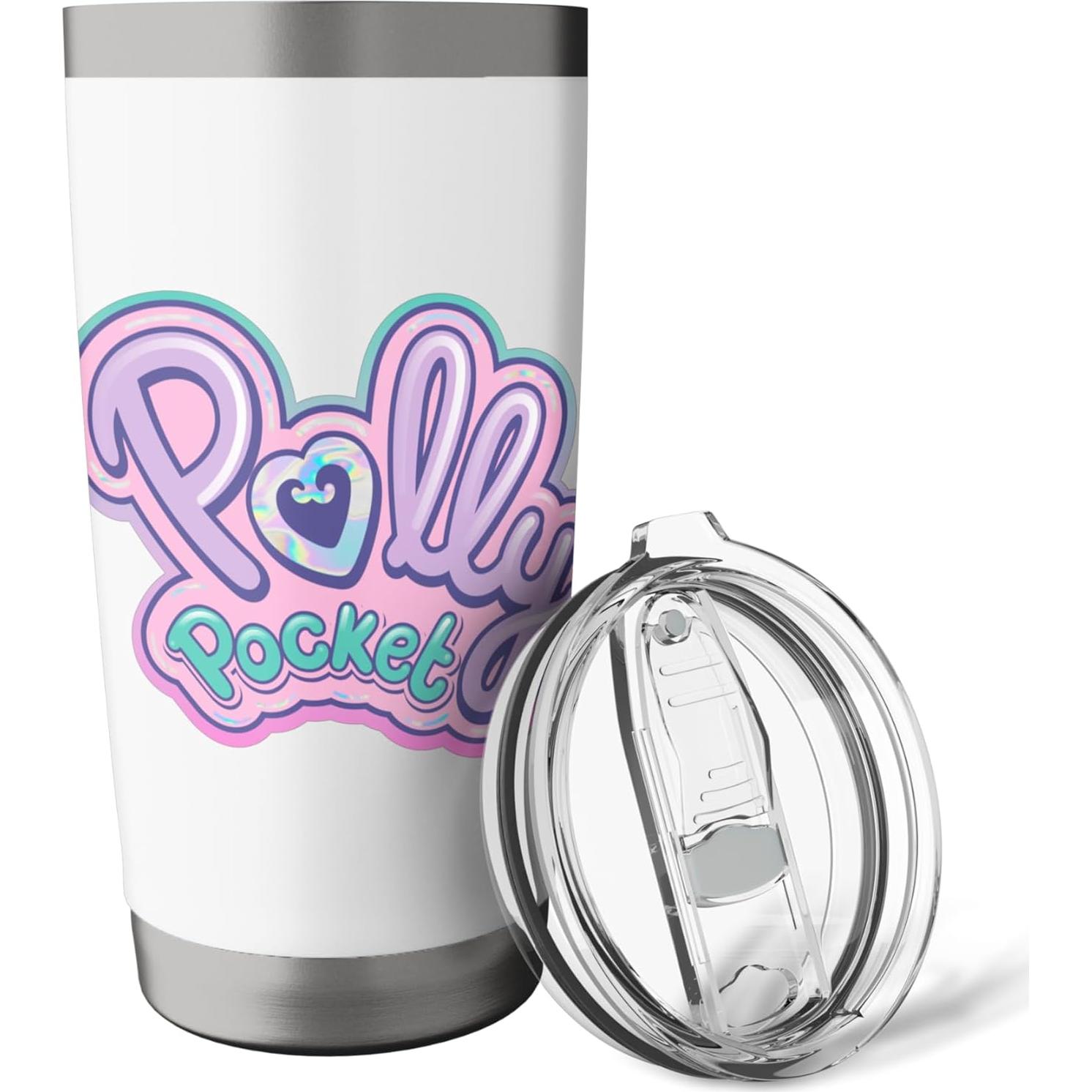 Vaso Térmico Acero Inoxidable Polly Pocket 591 ml Blanco