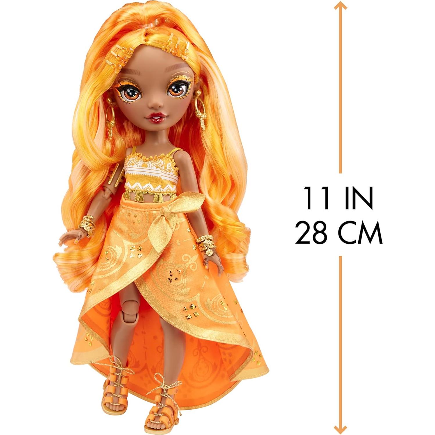 Muñeca de Moda Rainbow High Meena Fleur 30.5 cm Oro Azafrán