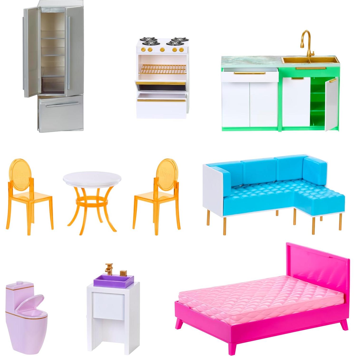 Casa de Muñecas Rainbow High Color & Play 3 Pisos con Muebles