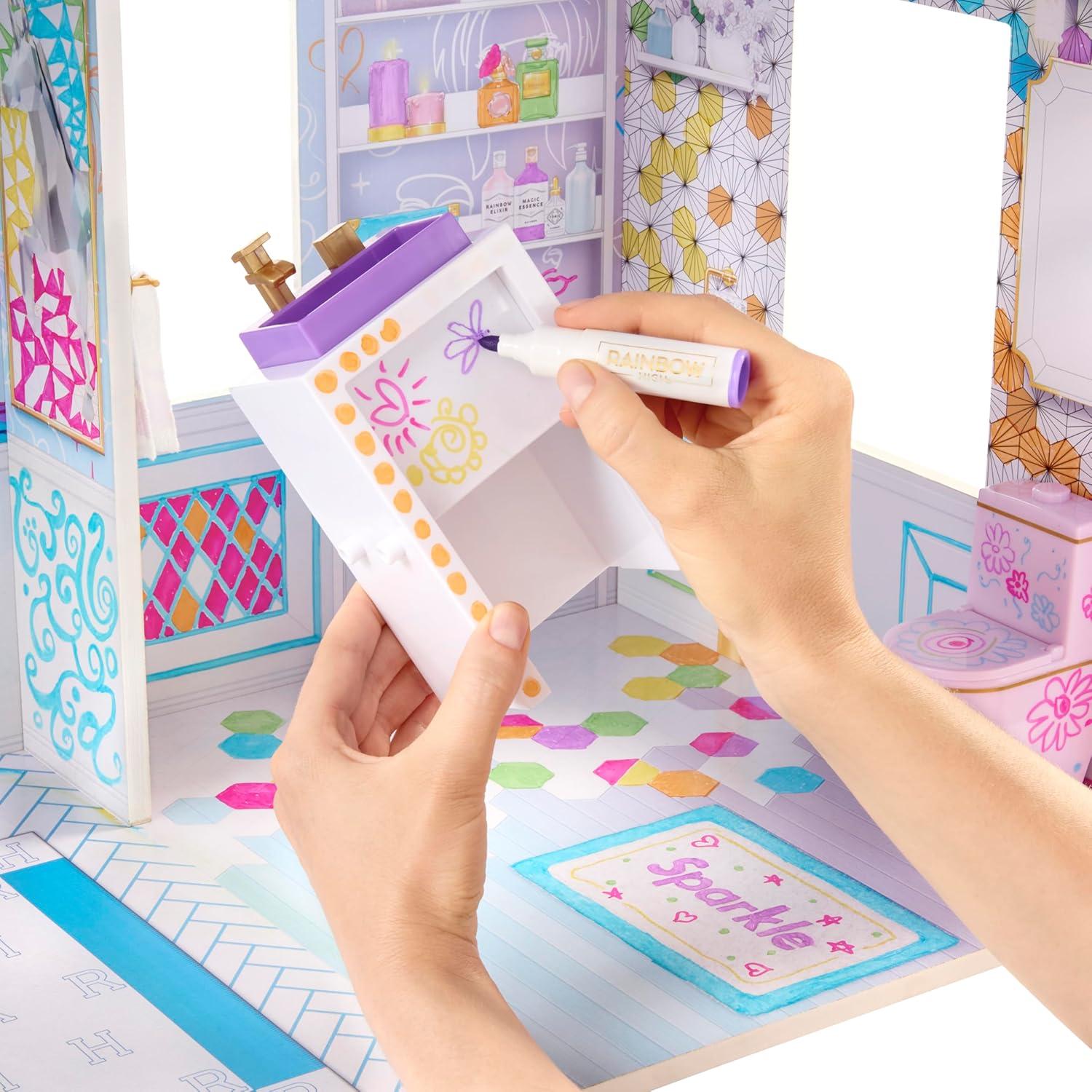 Casa de Muñecas Rainbow High Color & Play 3 Pisos con Muebles