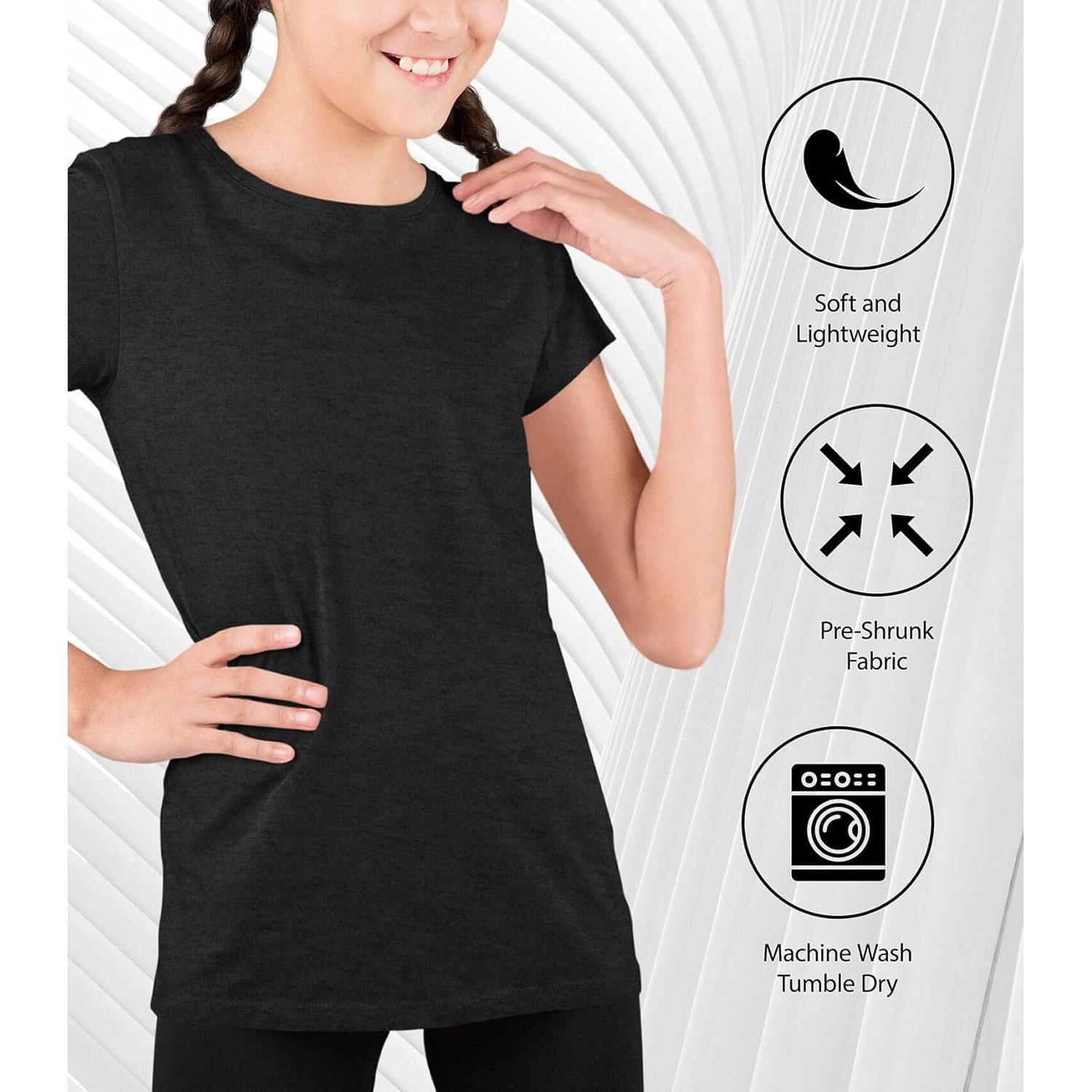 Camiseta Gráfica Manga Corta Niñas Hybrid Apparel Turquesa