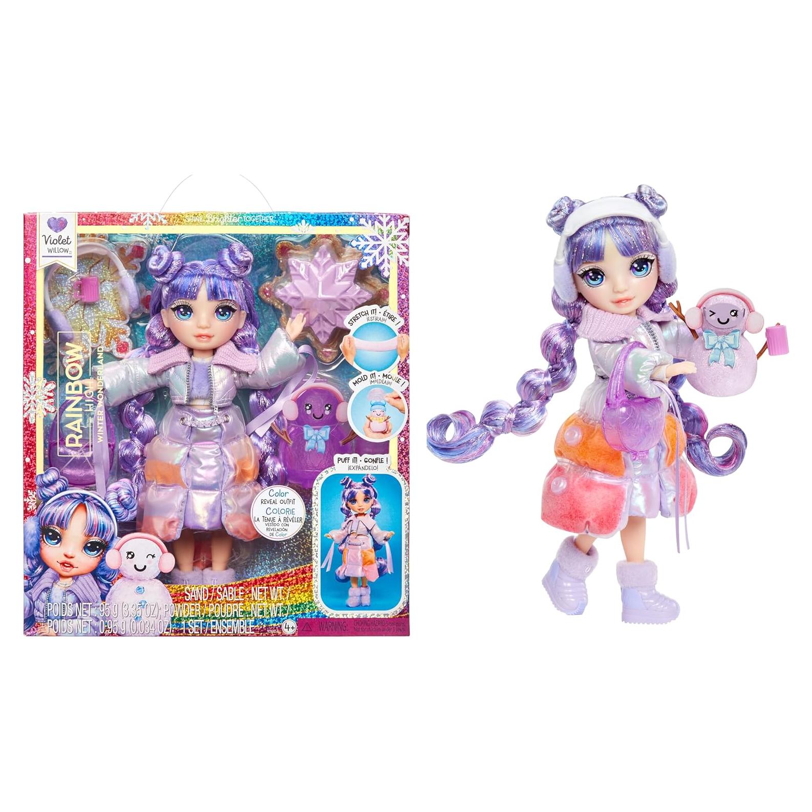 Muñeca RAINBOW HIGH Invernal Violet 28 cm con Nieve Mágica