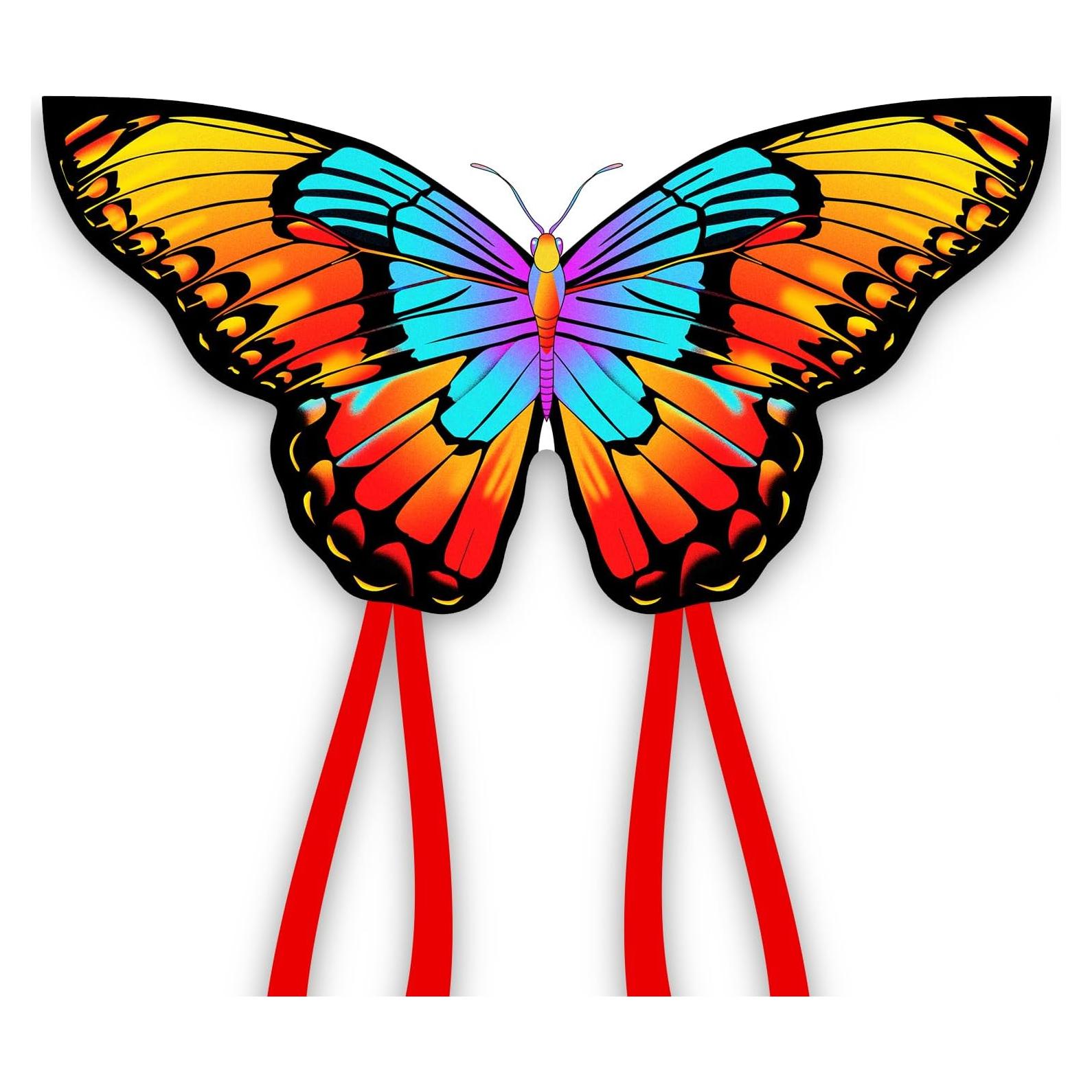 Cometa Mariposa Xida Arcoíris 140.97x72.14 cm para Niños