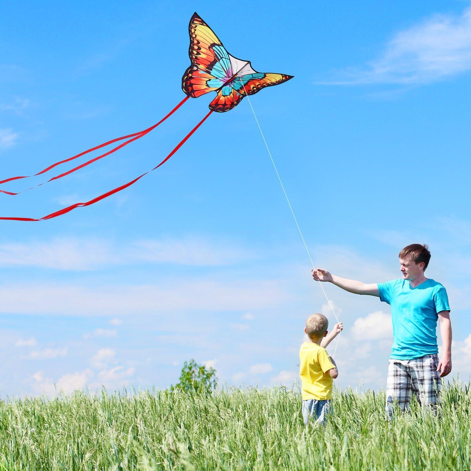 Cometa Mariposa Xida Arcoíris 140.97x72.14 cm para Niños