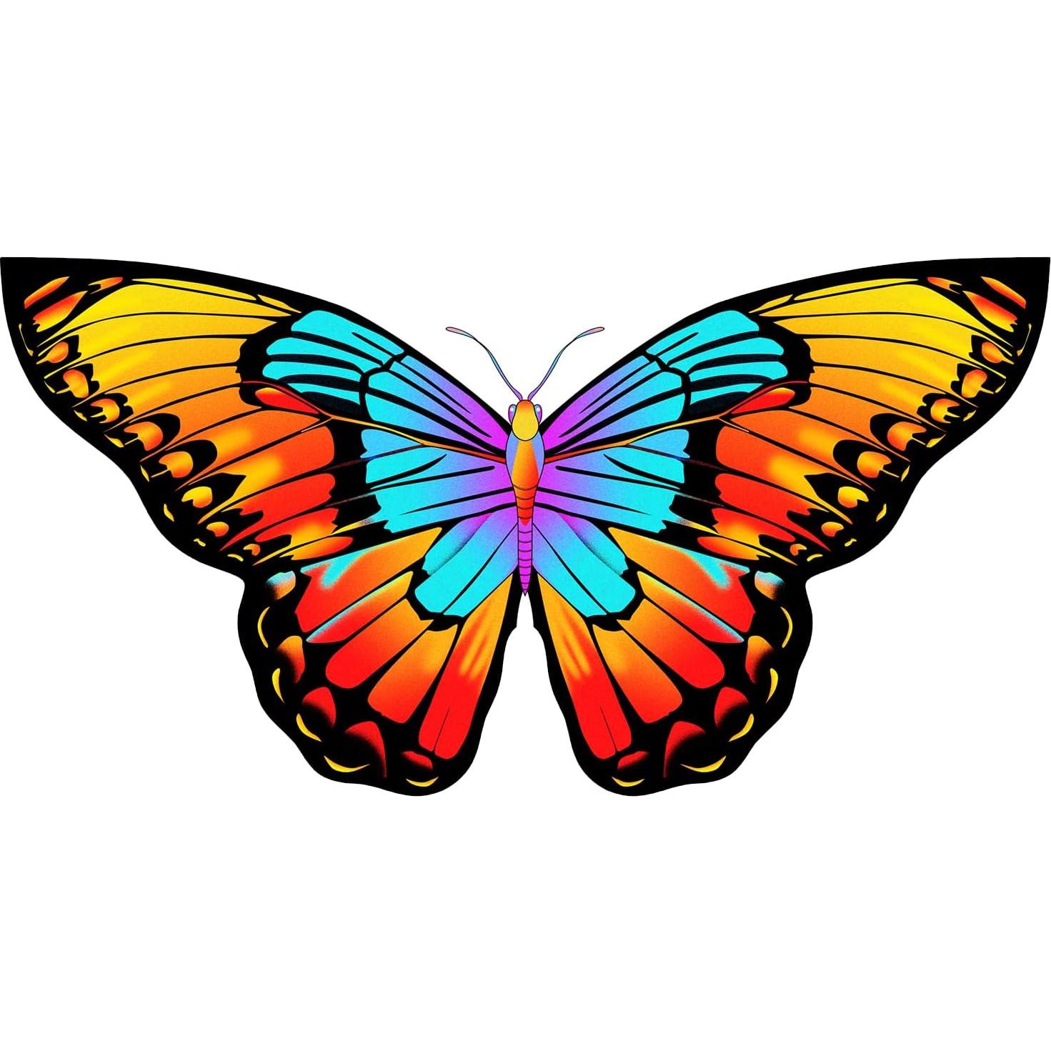 Cometa Mariposa Xida Arcoíris 140.97x72.14 cm para Niños