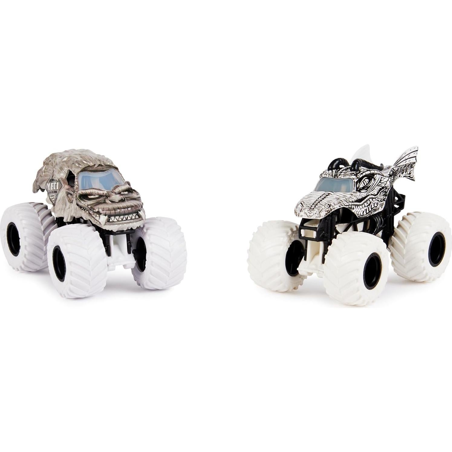 Camiones Monstruo Monster Jam Dragón vs Yeti 1:64 - 2 Piezas