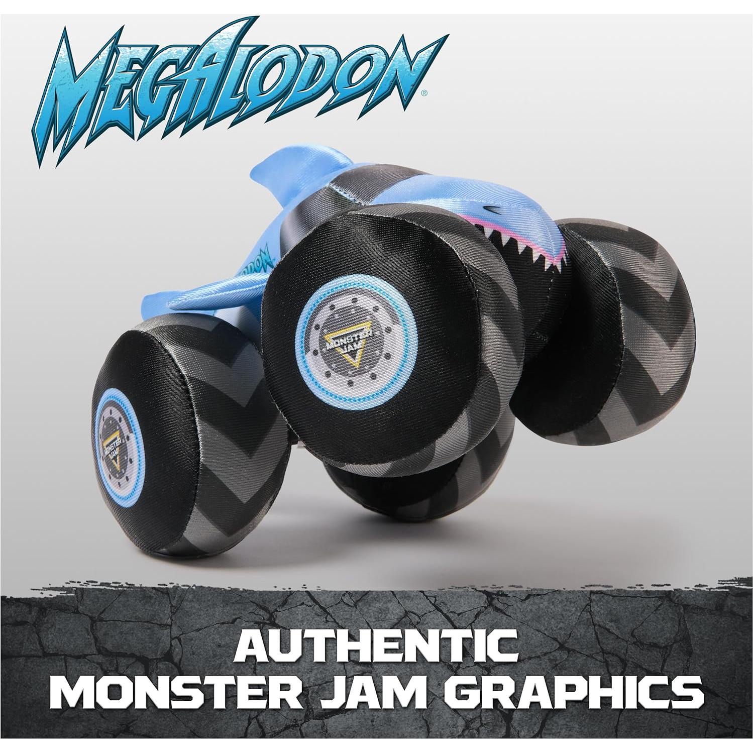 Camión de Peluche Monster Jam Megalodon 18 cm con Sonido