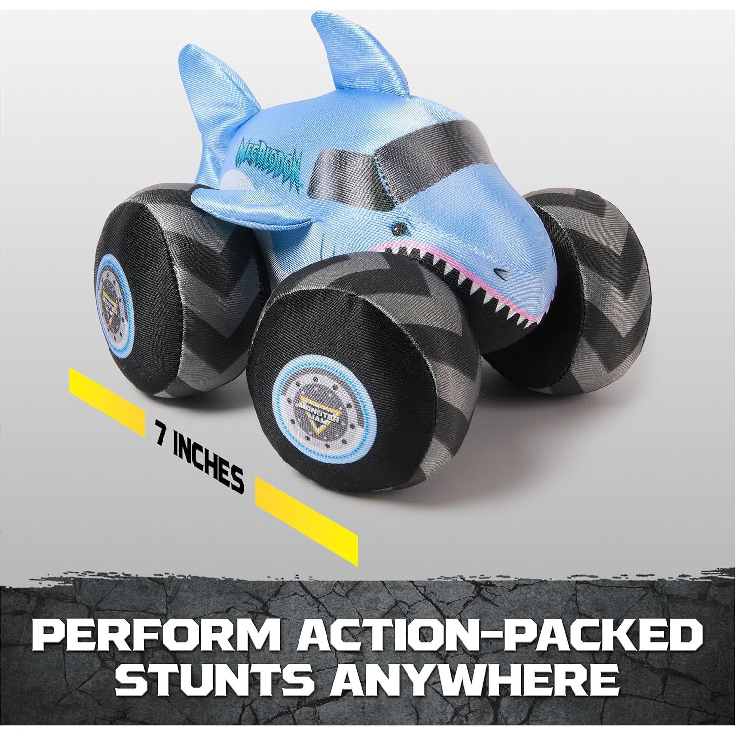 Camión de Peluche Monster Jam Megalodon 18 cm con Sonido
