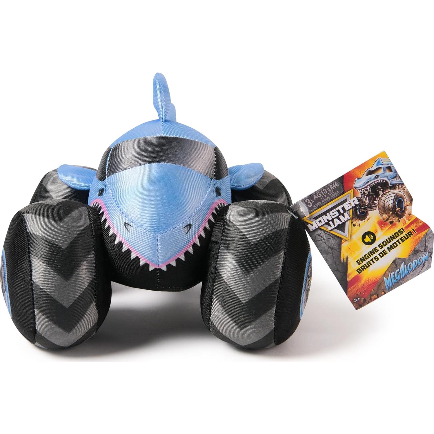 Camión de Peluche Monster Jam Megalodon 18 cm con Sonido