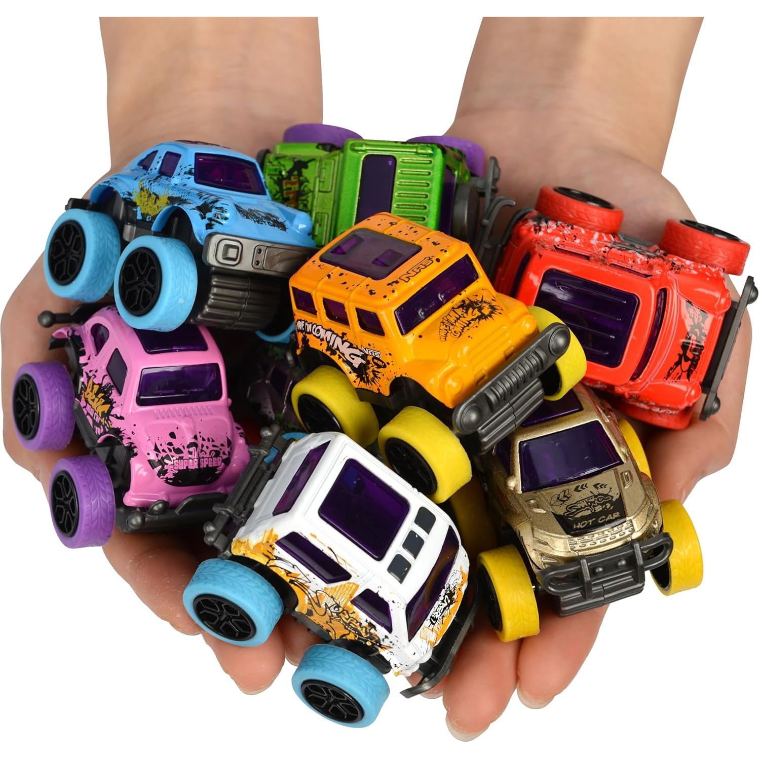 Set de 8 Coches Monstruo de Retroceso Toyard para Niños 3-6 Años