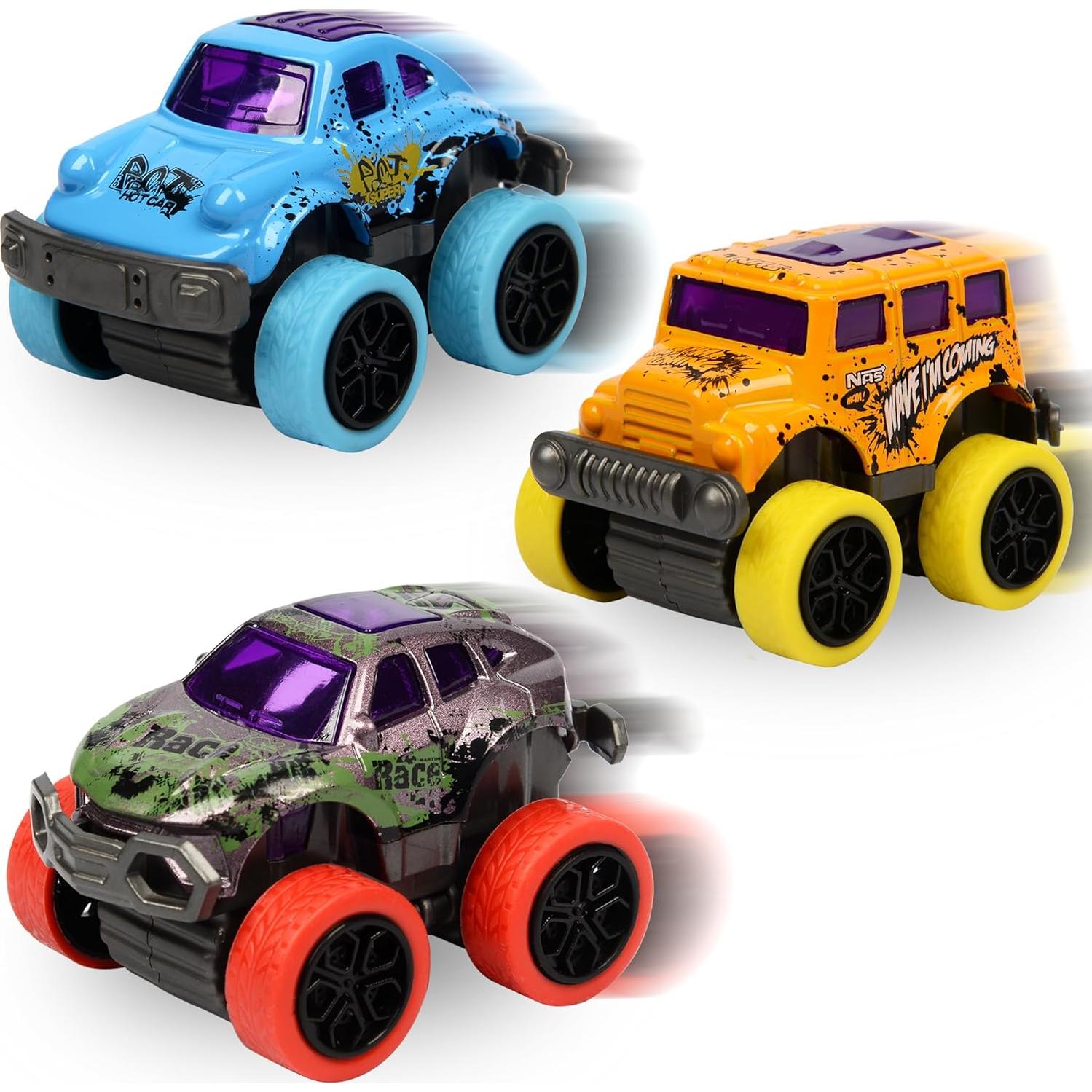 Set de 8 Coches Monstruo de Retroceso Toyard para Niños 3-6 Años