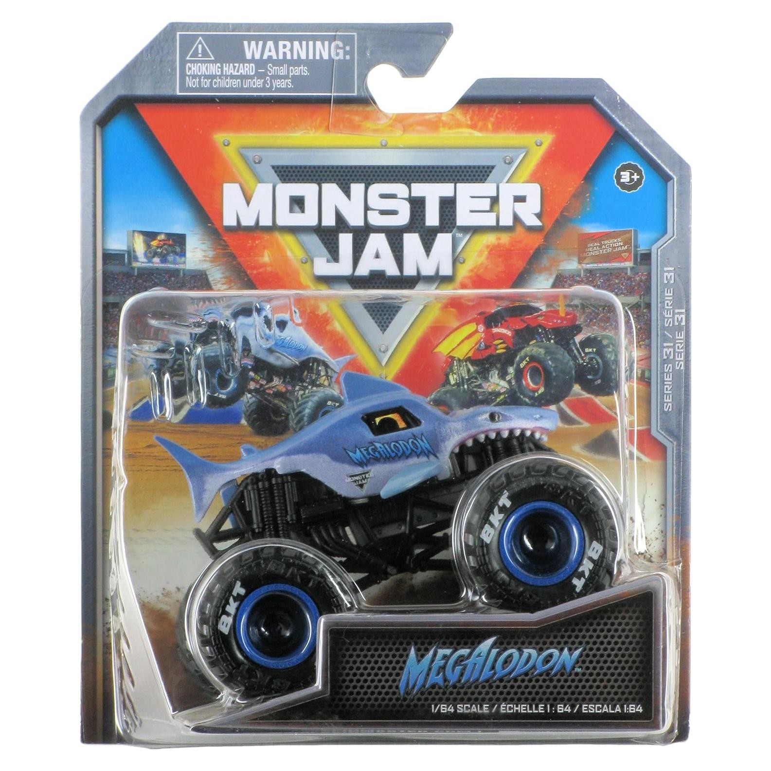 Camión de Diecast Monster Jam Spin Master Megalodon 1:64