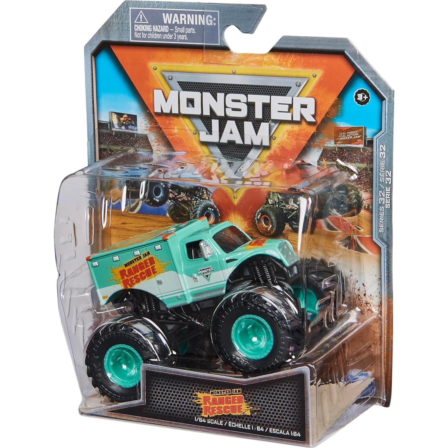 Camión Diecast Monster Jam 2023 Spin Master 1:64 Rescate Ranger