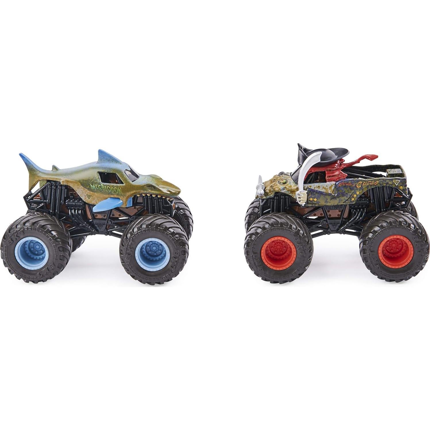 Paquete Doble Camiones Monster Jam 1:64 - Megalodon y Pirate's Curse