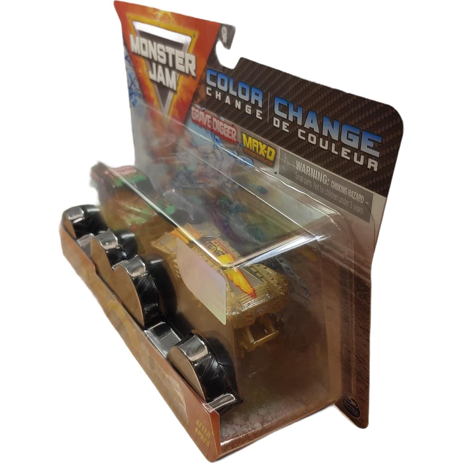 Monster Jam 1:64 Grave Digger vs MAX D Cambio de Color