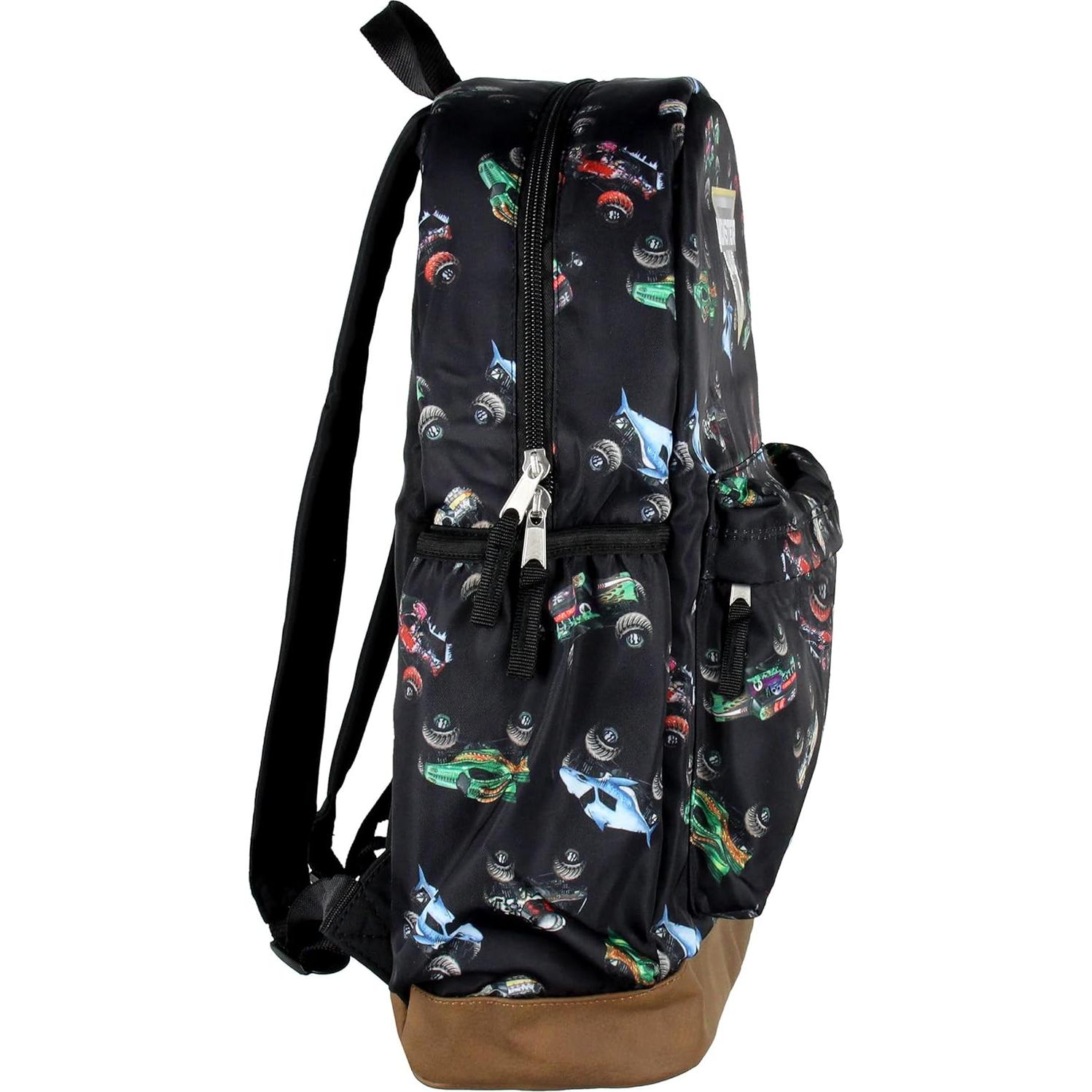 Mochila Monster Jam Intimo Dragón Zombie Grave Digger Megalodon