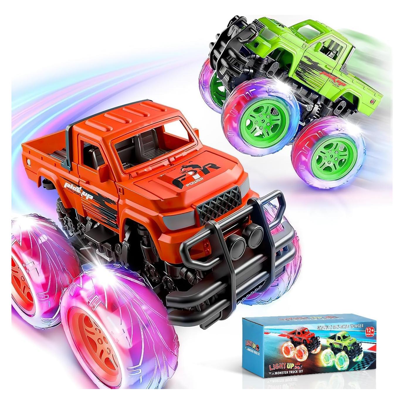 Monster Trucks LED iValea para Niños 1-4 Años - Ruedas Iluminadas