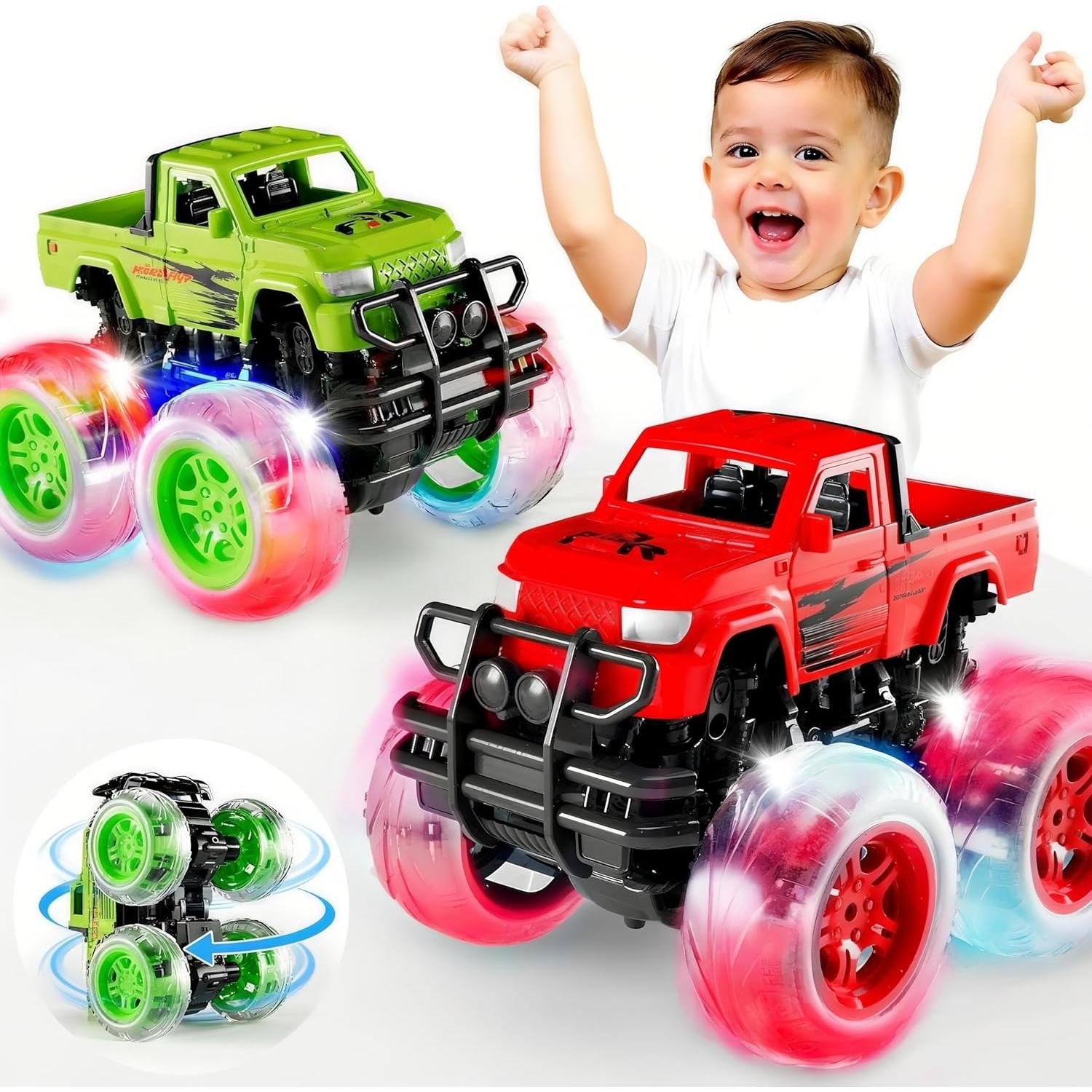 Monster Trucks LED iValea para Niños 1-4 Años - Ruedas Iluminadas