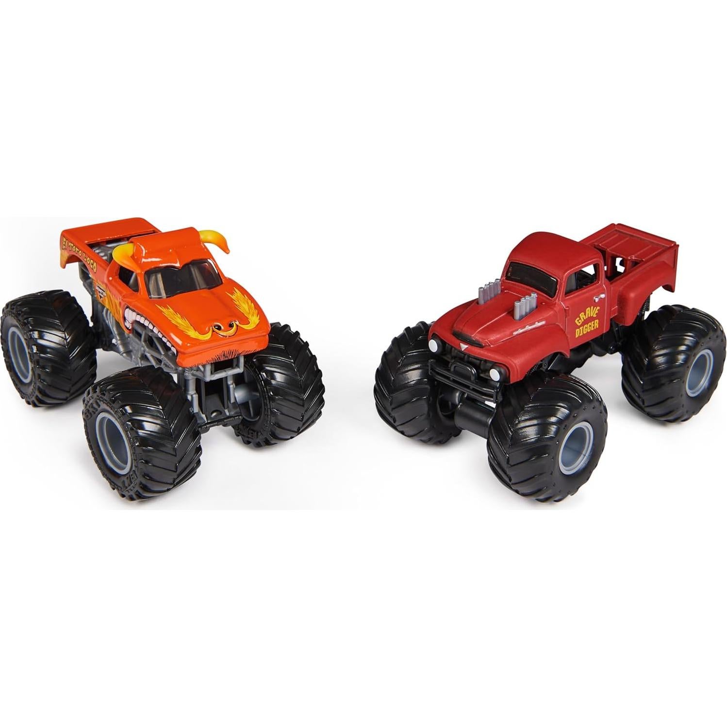 Monster Jam Camiones Monstruo El Toro Loco y Grave Digger 1:64