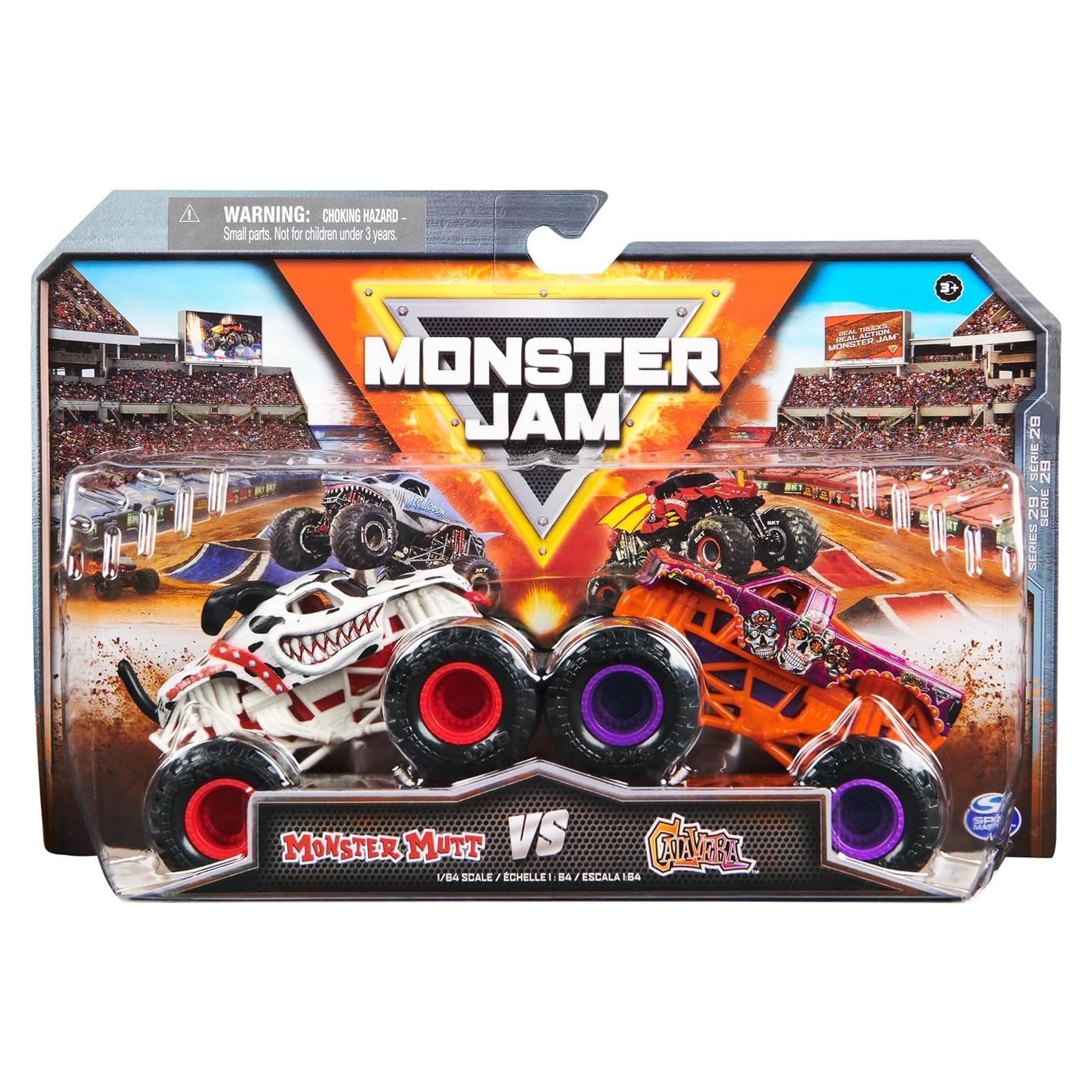 Monster Jam Camiones de Monstruo Dalmatiano vs Calavera 1:64