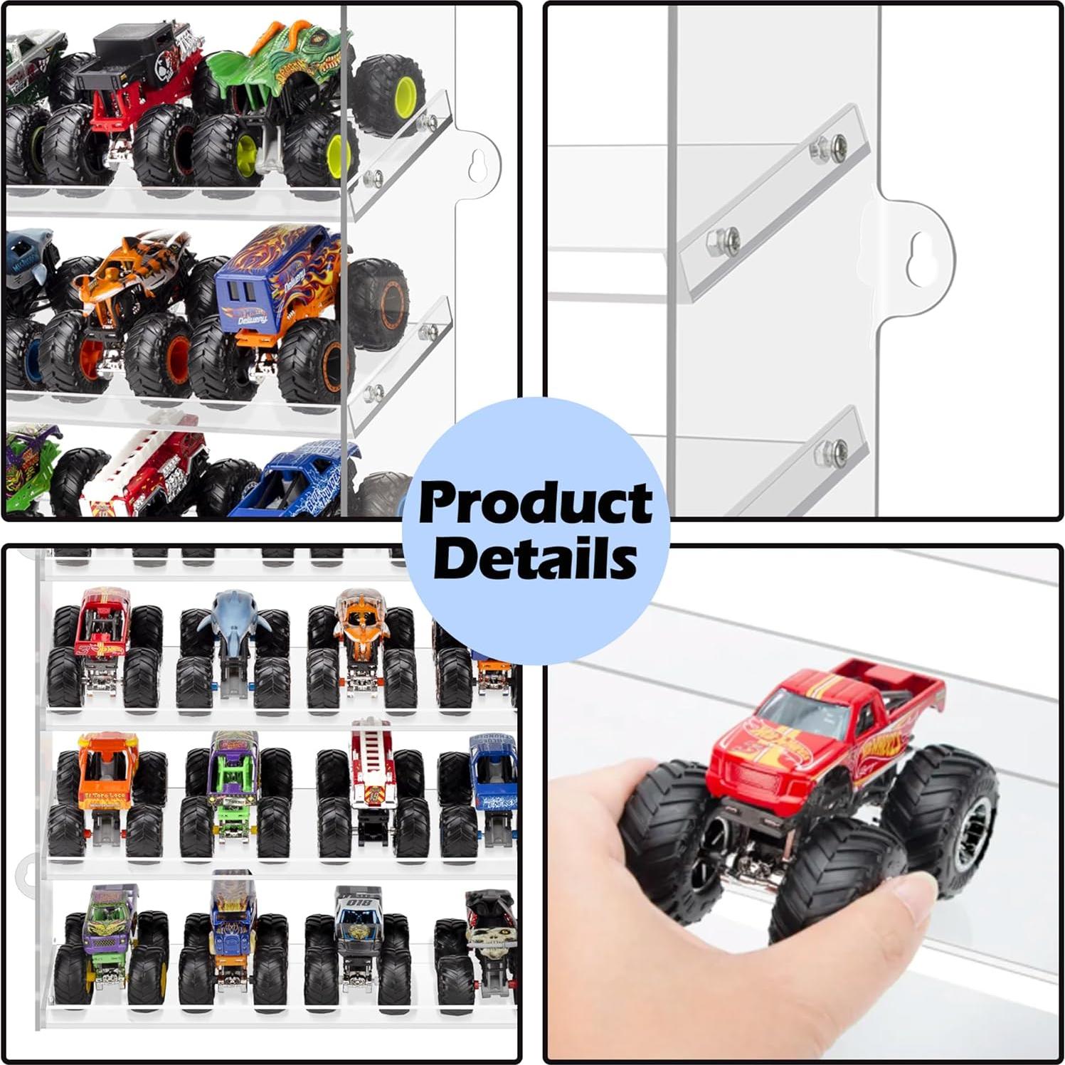 Estuche de Exhibición Acrílico KISLANE para 20 Camiones Monstruo