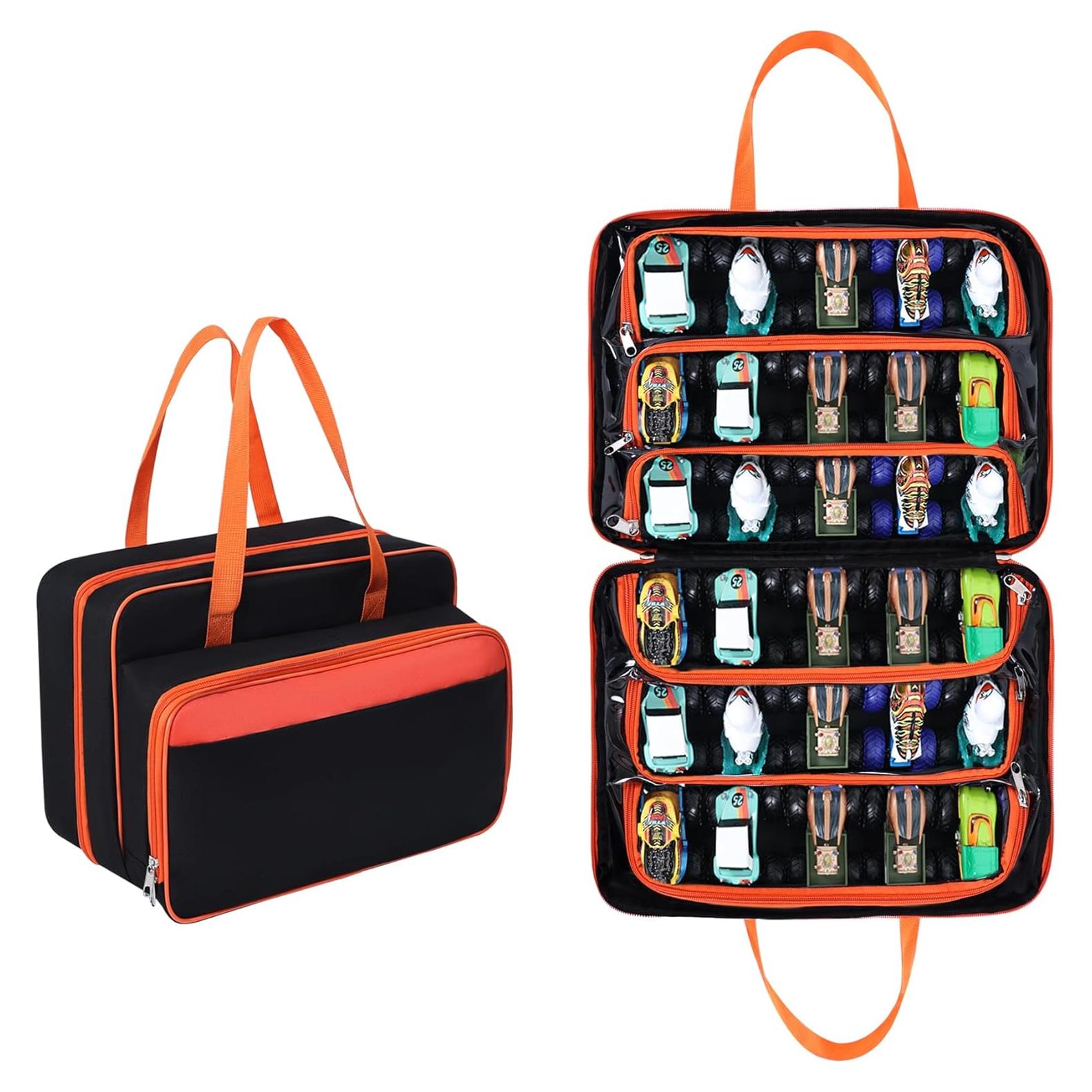 Funda de Almacenamiento para 40 Camiones Monster Jam 1:64 - Naranja