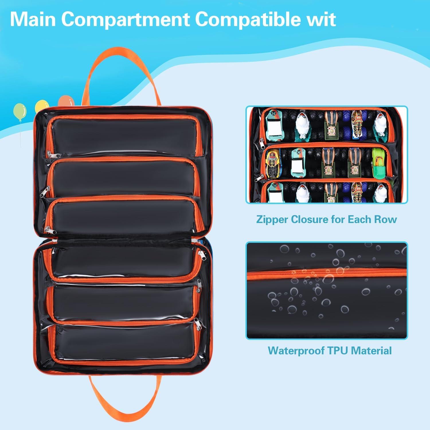 Funda de Almacenamiento para 40 Camiones Monster Jam 1:64 - Naranja