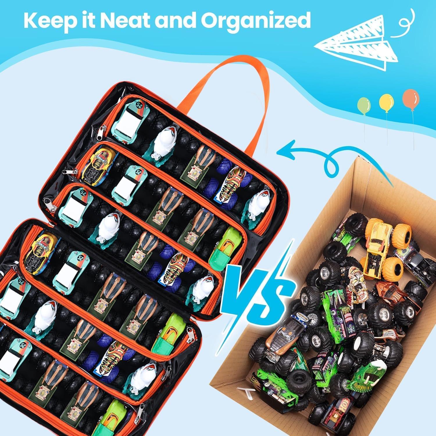 Funda de Almacenamiento para 40 Camiones Monster Jam 1:64 - Naranja