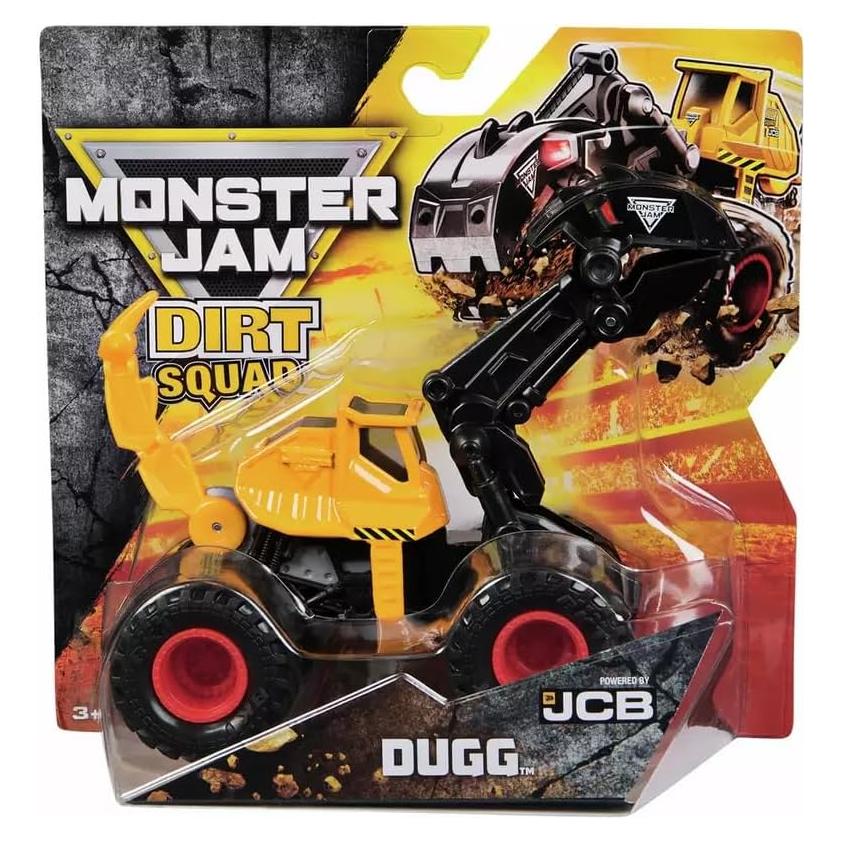 Camión Excavadora Dugg Spin Master 1:64 Monster Jam Dirt Squad