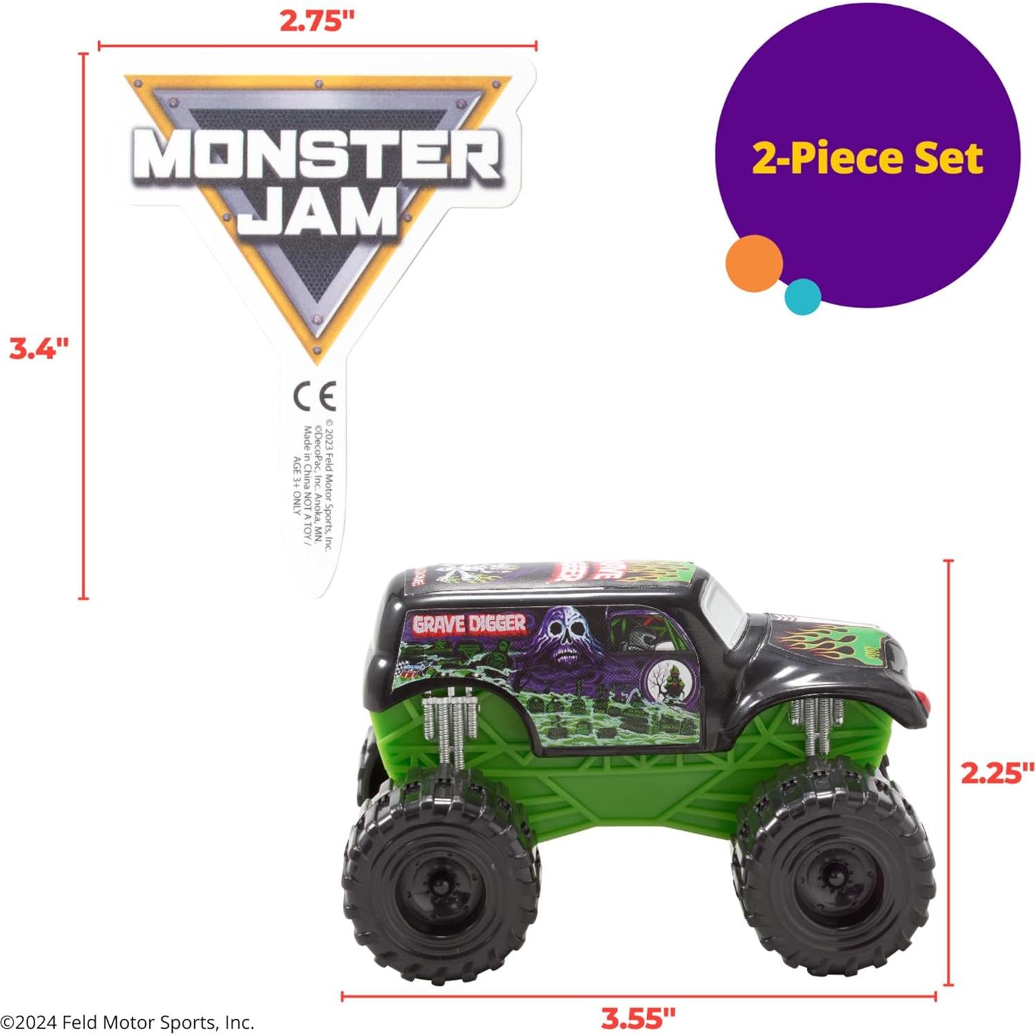 Camión Decorativo para Pasteles Monster Jam Grave Digger