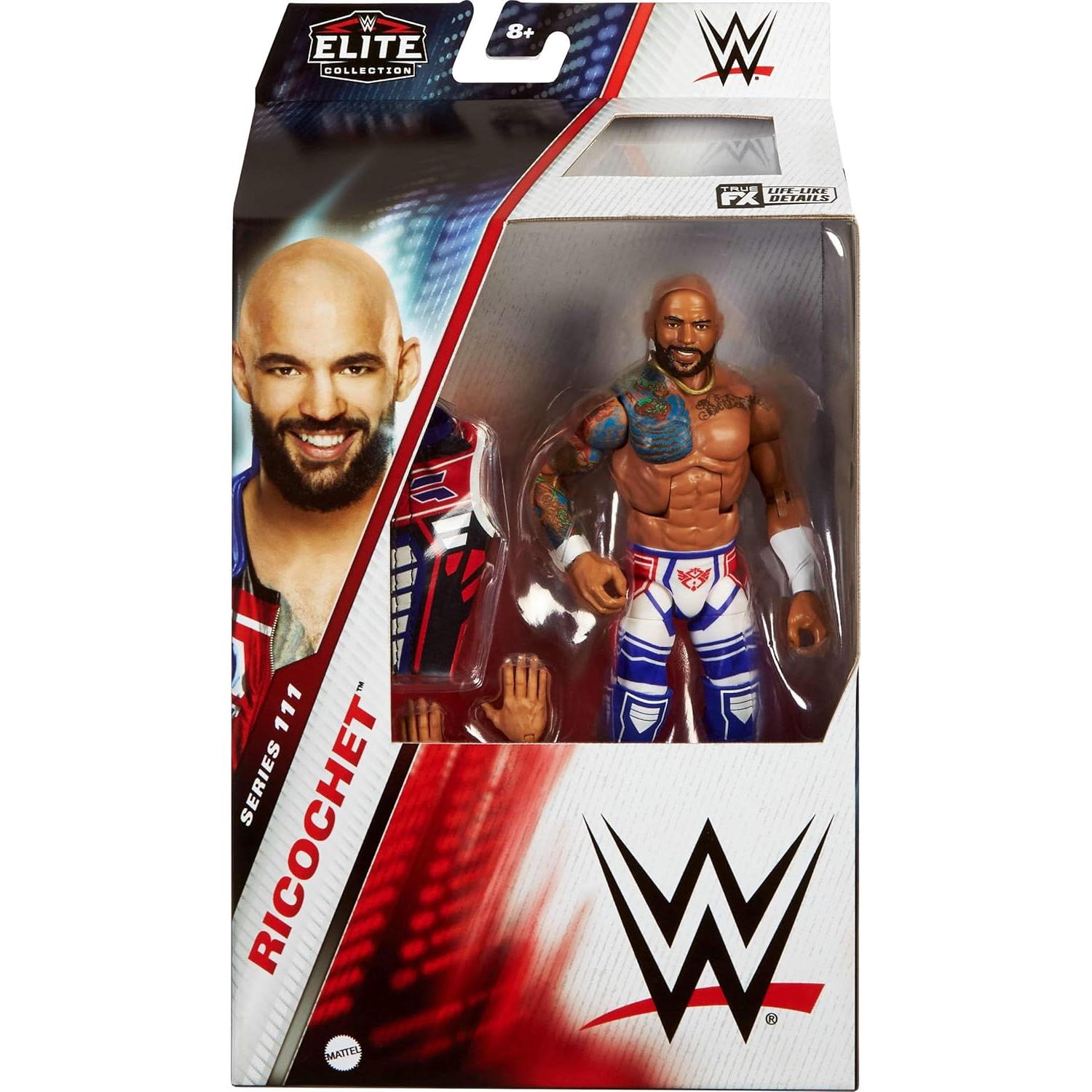 Figura de Acción Elite WWE Mattel Ricochet 15 cm Articulada