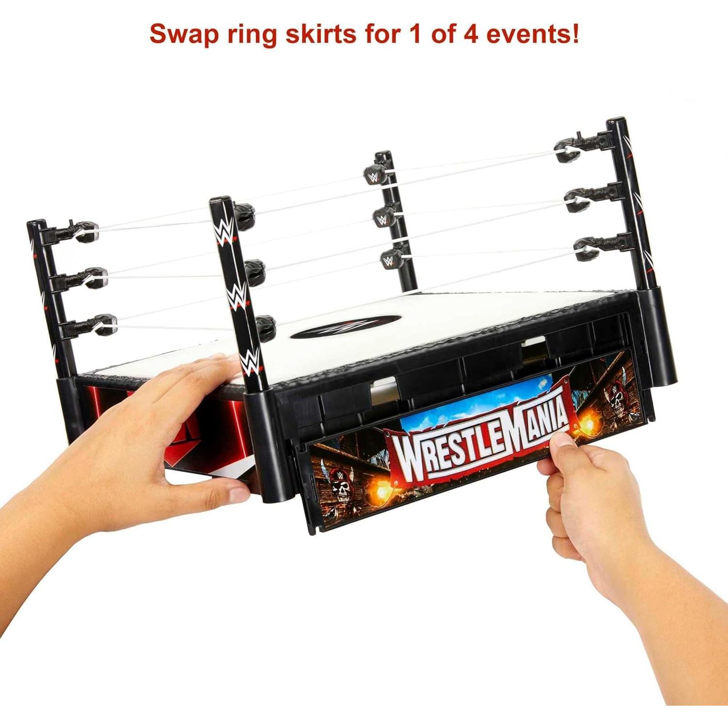 Ring de Superestrella WWE Mattel 35.56 cm con 4 pegatinas