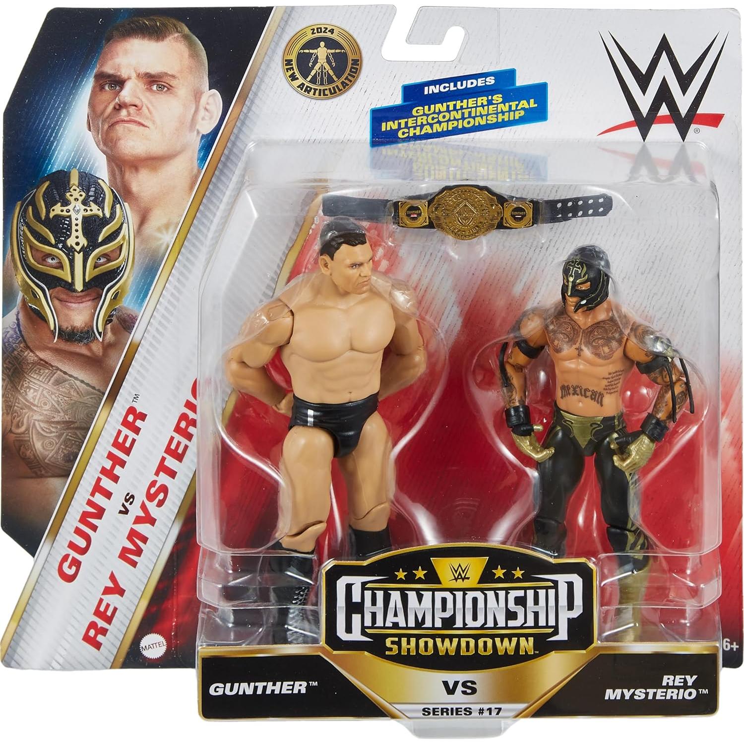 Figuras de Acción WWE Mattel 2-Pack Rey Mysterio vs Gunther 15 cm