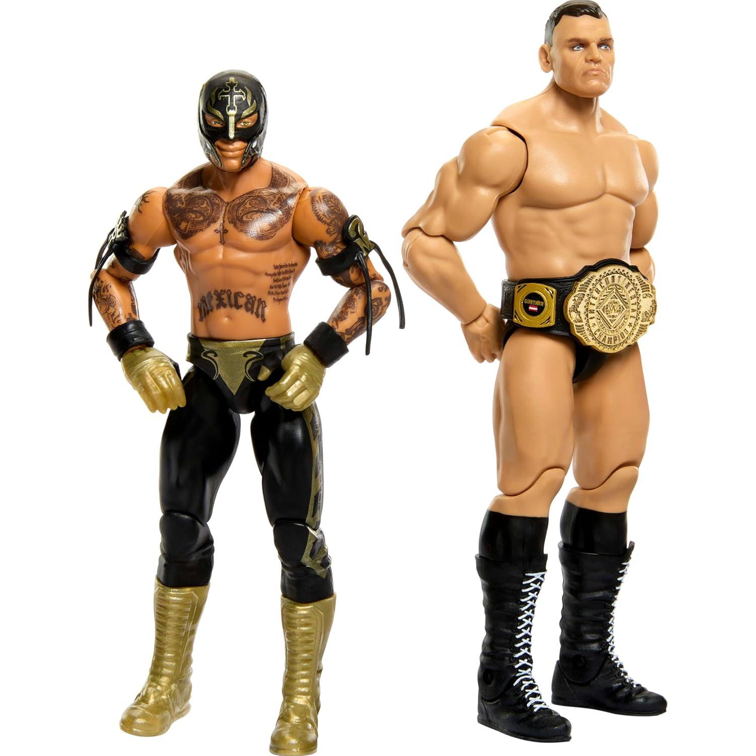 Figuras de Acción WWE Mattel 2-Pack Rey Mysterio vs Gunther 15 cm