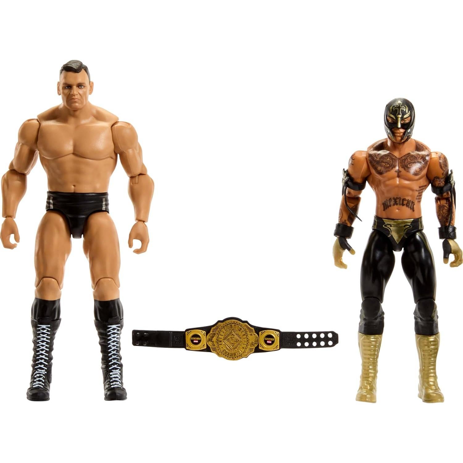 Figuras de Acción WWE Mattel 2-Pack Rey Mysterio vs Gunther 15 cm