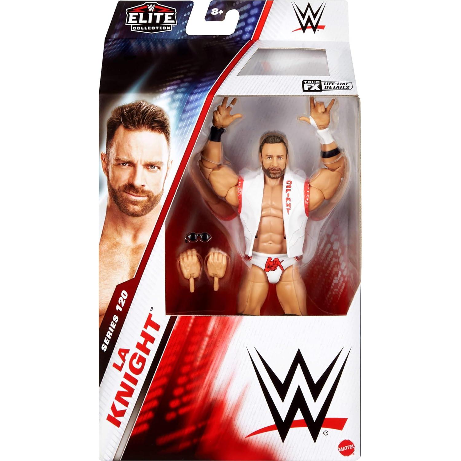 Figura de Acción Elite Mattel WWE LA Knight 15 cm con Accesorios