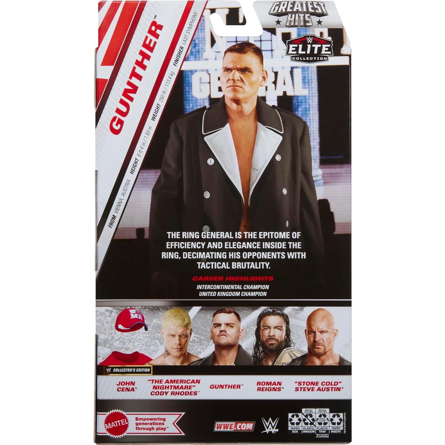Figura de acción WWE Elite Greatest Hits 8 Gunther Mattel
