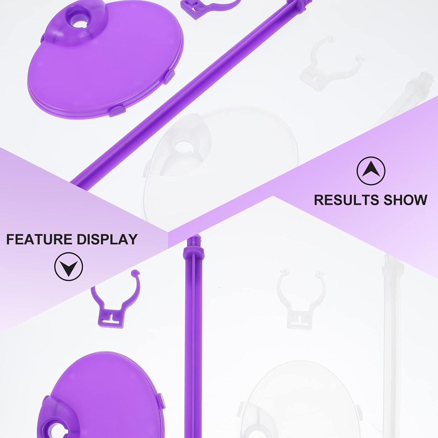 Soportes para Muñecas Milisten 20pcs Plástico Blanco y Púrpura