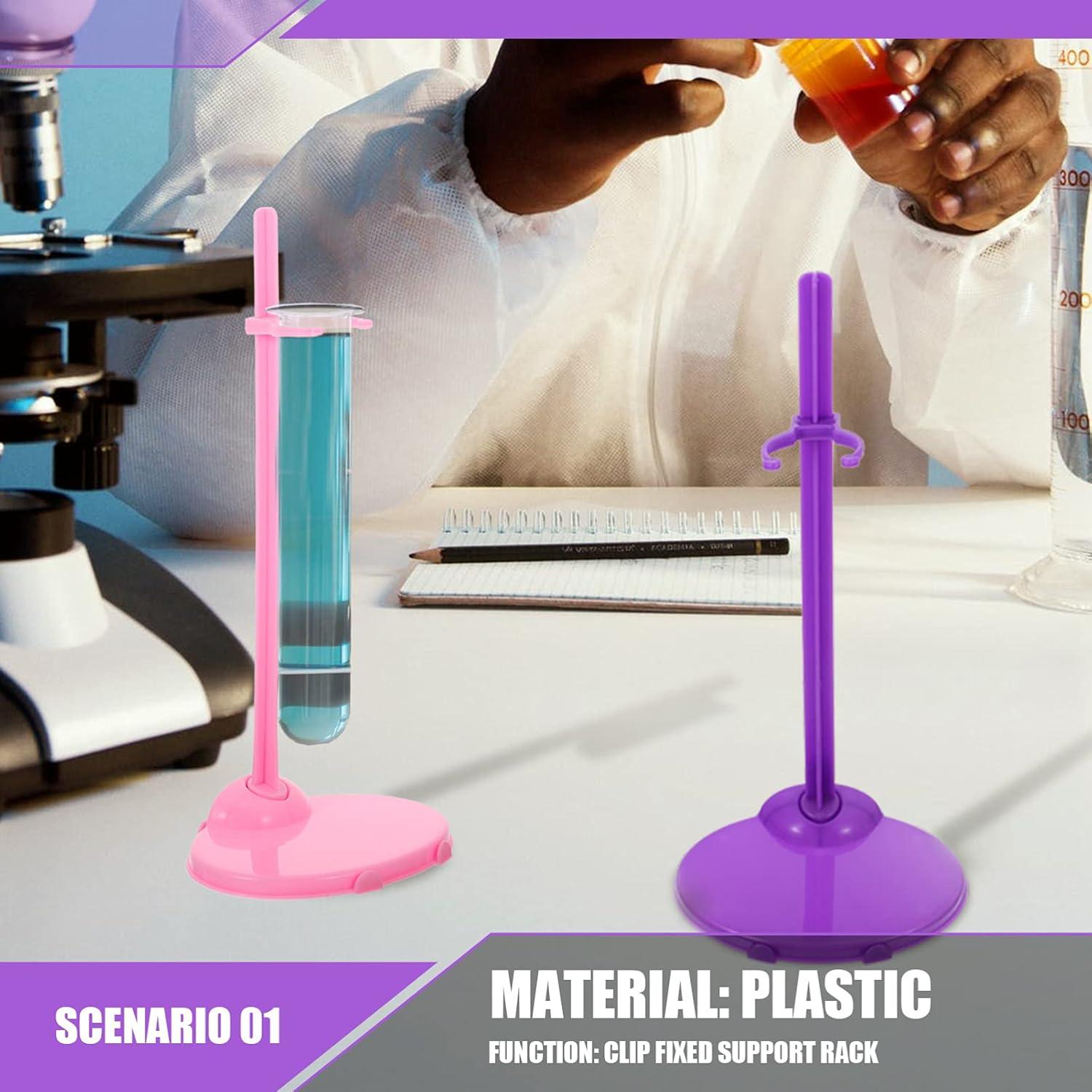 Soportes para Muñecas Milisten 20pcs Plástico Blanco y Púrpura