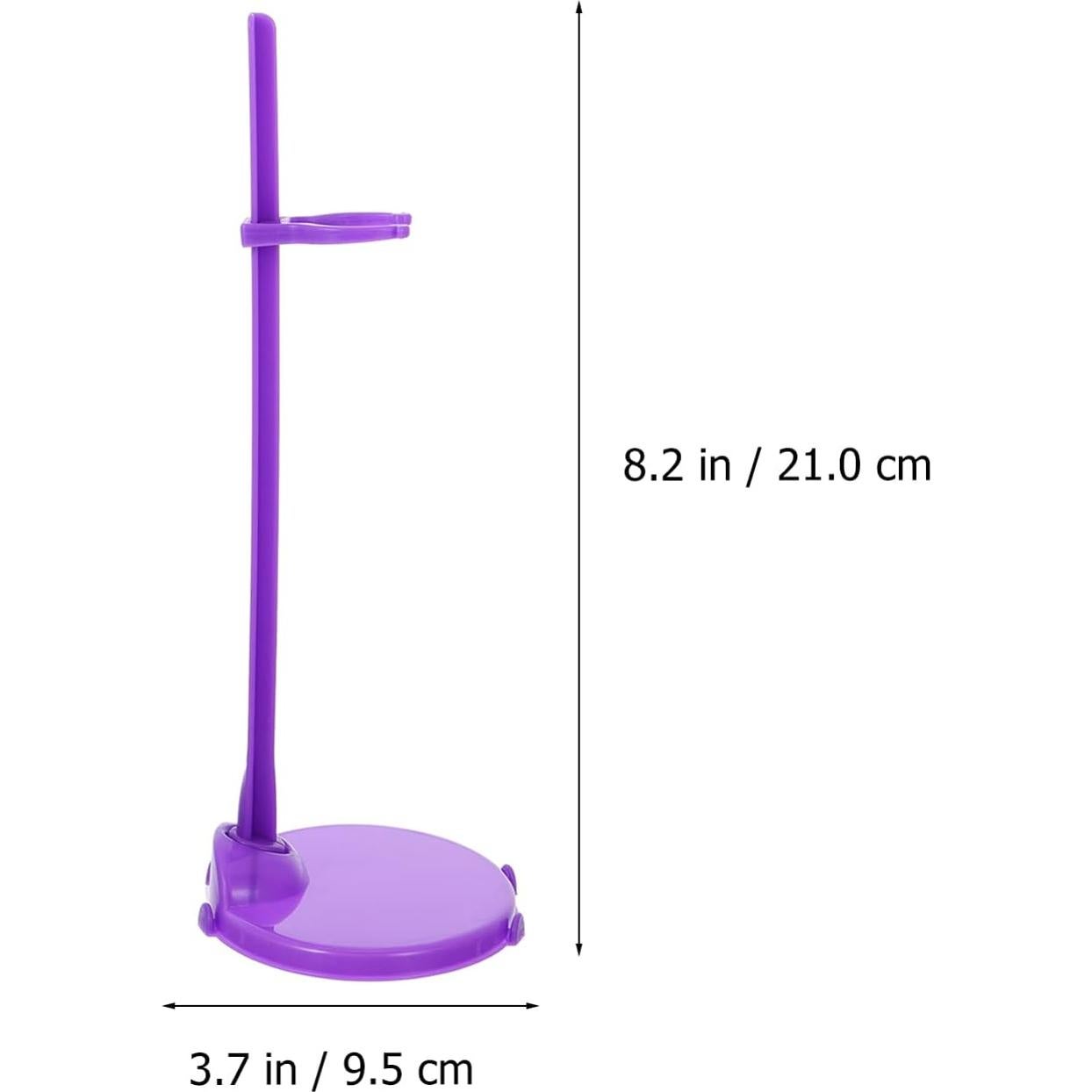 Soportes para Muñecas Milisten 20pcs Plástico Blanco y Púrpura