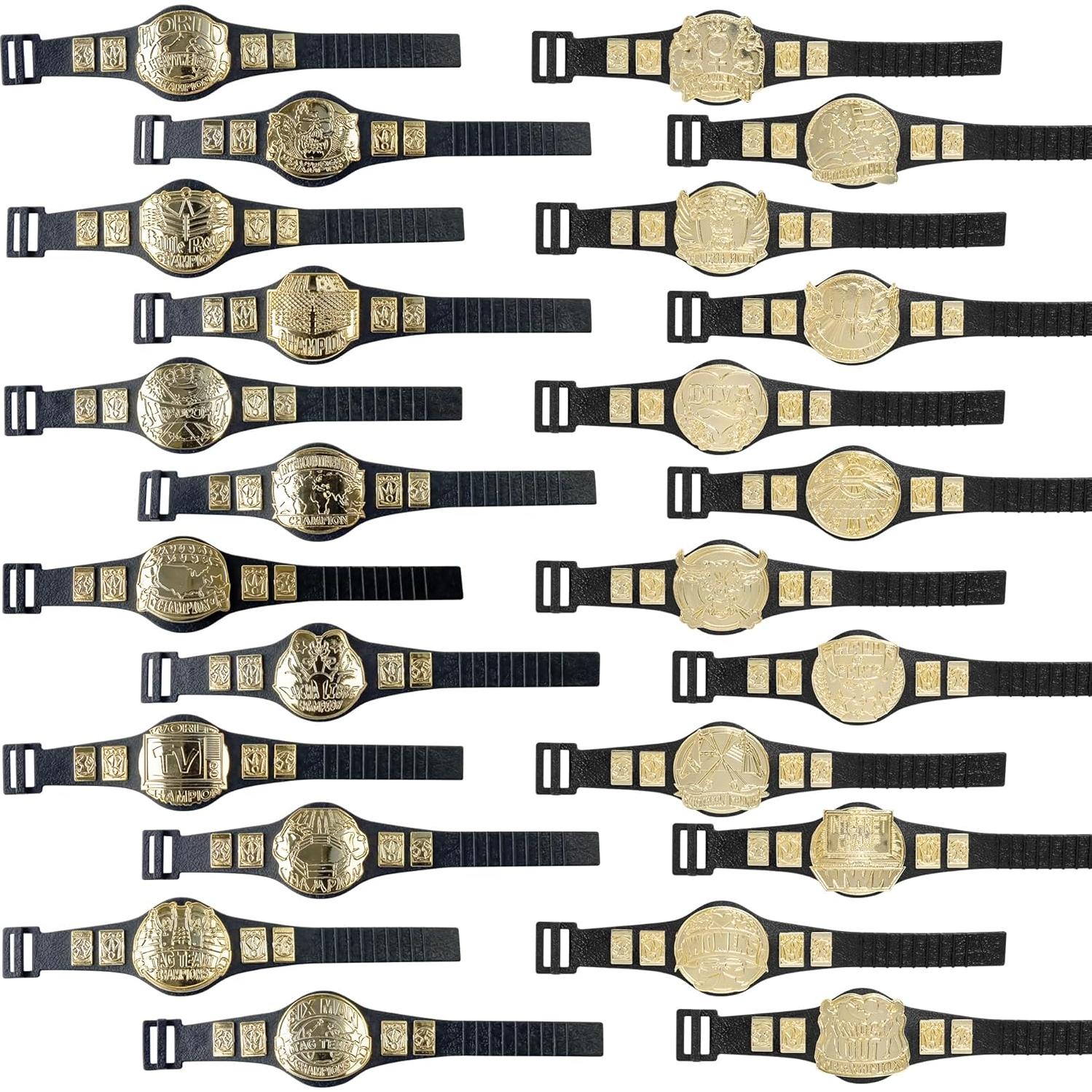 Juego de 24 Cinturones de Campeonato para Figuras de Lucha Libre