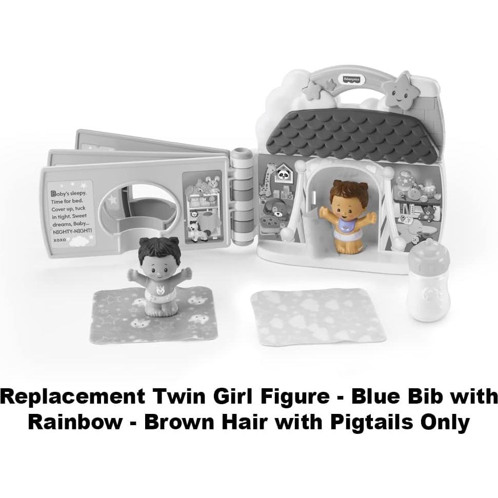 Figura de Gemela Reemplazo Fisher-Price Little People GVH64 - Babero Azul