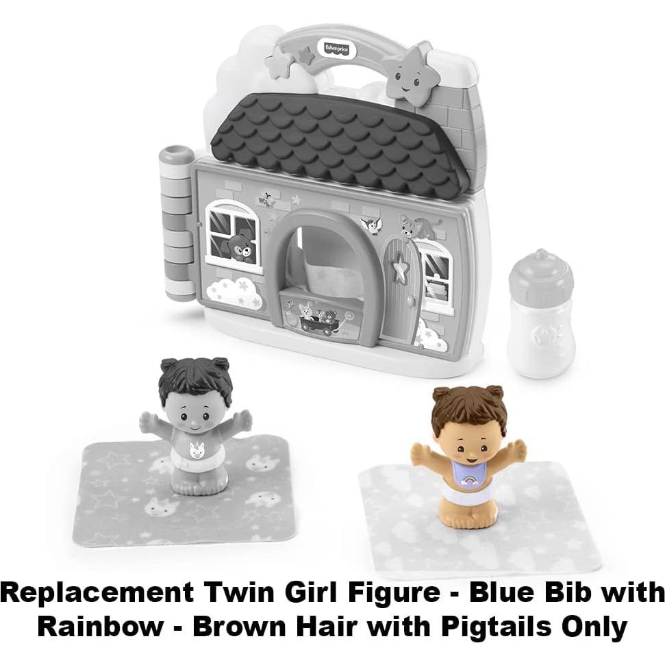 Figura de Gemela Reemplazo Fisher-Price Little People GVH64 - Babero Azul