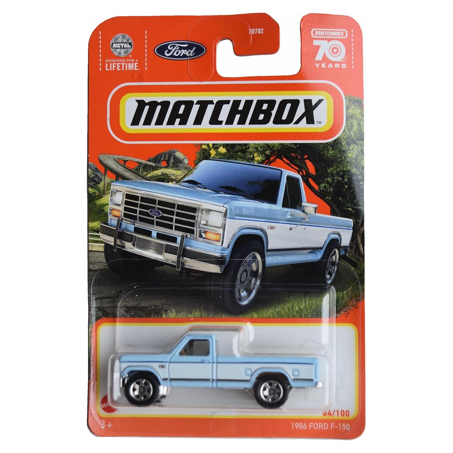 Matchbox Ford F-150 1986 Azul 1:64 Coleccionable
