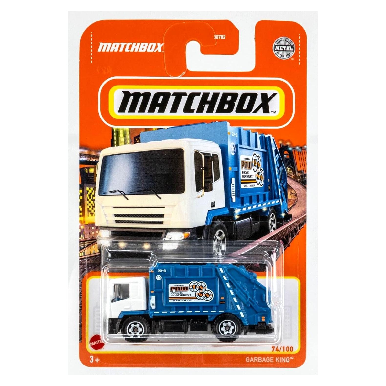 Matchbox Rey de la Basura 74/100 Azul - Auto Coleccionable