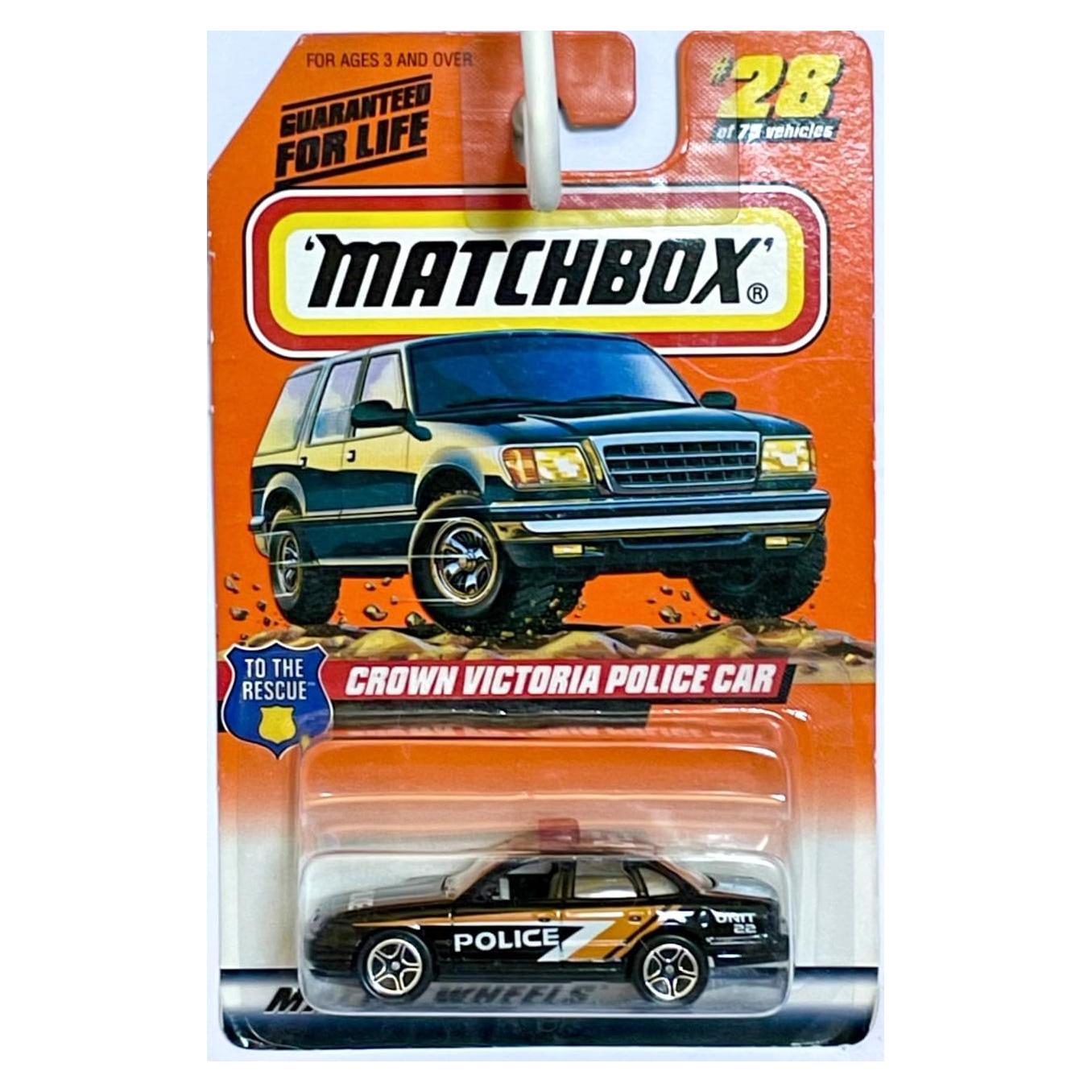 Coche de Policía Matchbox #28 Crown Victoria Metal 99.7g